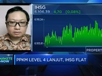 PPKM Level 4 Lanjut, IHSG Awal Pekan Flat di Level 6.100-an