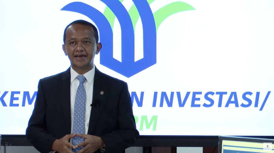 Bahlil Lahadalia dalam acara konferensi pers virtual realisasi Investasi Triwulan II 2021. (Dok: BKPM TV)