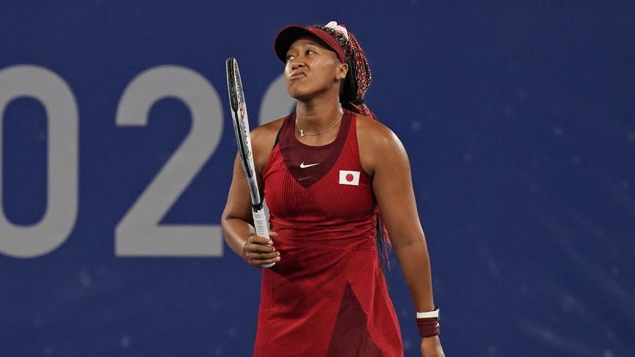 Naomi Osaka di ajang Olimpiade Tokyo 2020. (AP/Seth Wenig)