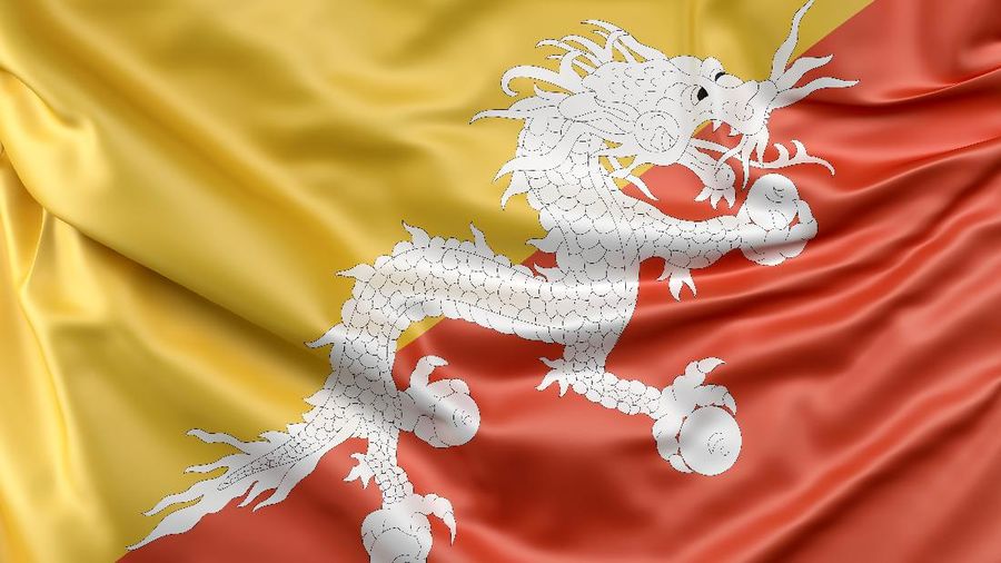 Ilustrasi bendera Bhutan. (Dok: Freepik)