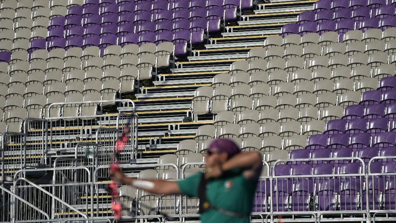 Olimpiade Tokyo 2020 tanpa penonton. (AP/Petros Giannakouris)