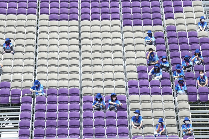Olimpiade Tokyo 2020 tanpa penonton. (AP/Petros Giannakouris) Olimpiade Tokyo 2020 tanpa penonton. (AP/Petros Giannakouris)