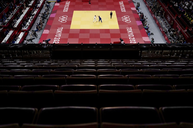 Olimpiade Tokyo 2020 tanpa penonton. (AP/Petros Giannakouris) Olimpiade Tokyo 2020 tanpa penonton. (AP/Petros Giannakouris)