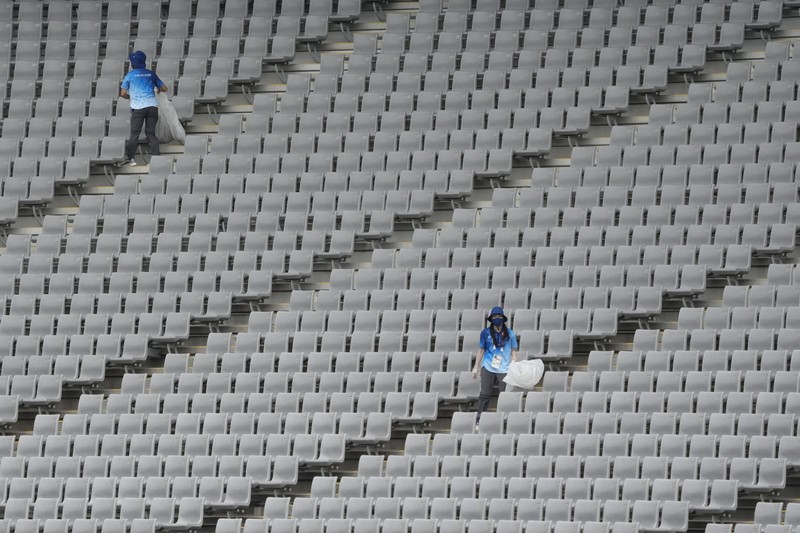 Olimpiade Tokyo 2020 tanpa penonton. (AP/Petros Giannakouris)