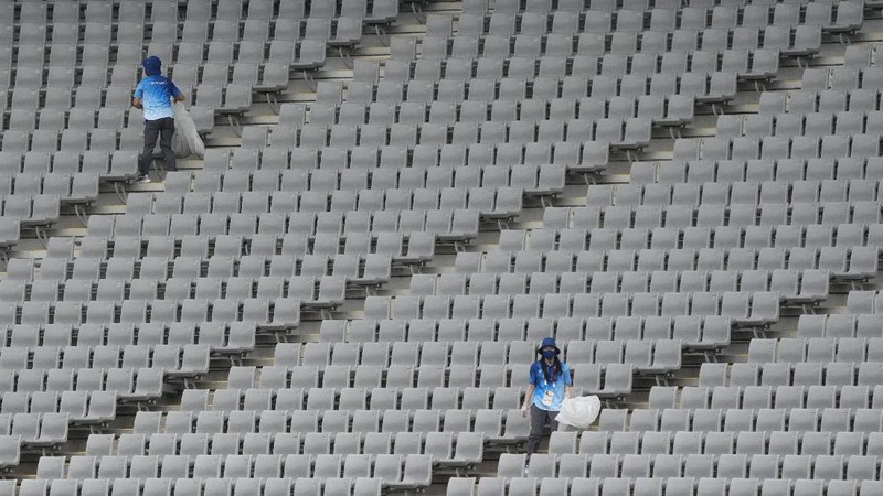 Olimpiade Tokyo 2020 tanpa penonton. (AP/Petros Giannakouris)