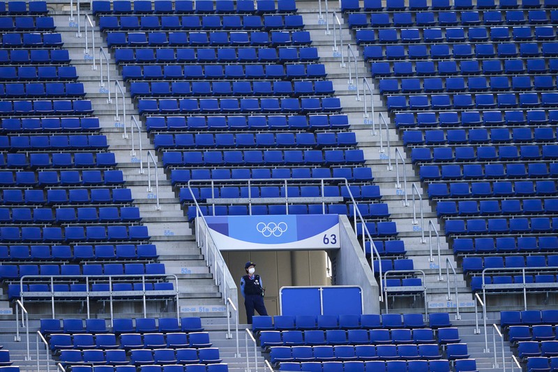 Olimpiade Tokyo 2020 tanpa penonton. (AP/Petros Giannakouris)