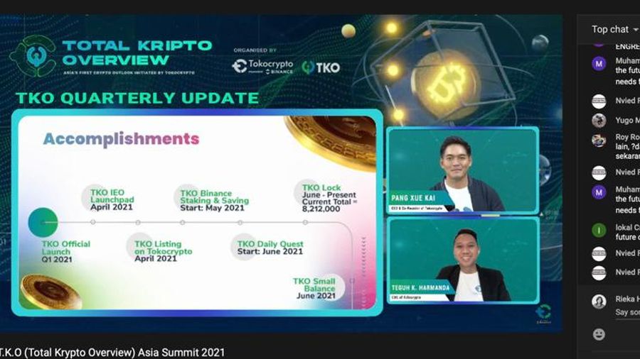 Perkembangan Crypto dan Proyek Blockchain Diumumkan Tokocrypto  Pada Konferensi Internasional, T.K.O Summit 2021. (Tangkapan layar)