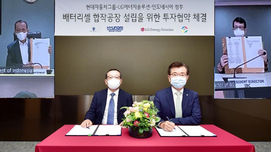 Hyundai dan LG teken Mou buat pabrik baterai di RI. Ist