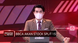 BBCA Akan Stock Split Dengan Rasio 1:5
