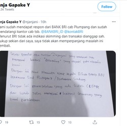 Heboh Nuduh Uang Hilang di BRI, Netizen Ini Malah Ngaku Salah