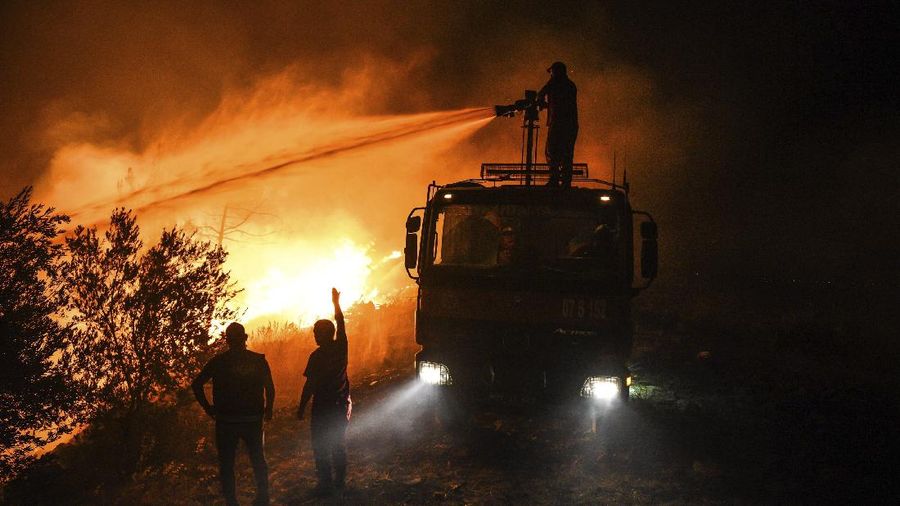 Kebakaran hutan masif terjadi wilayah selatan Turki. AP/