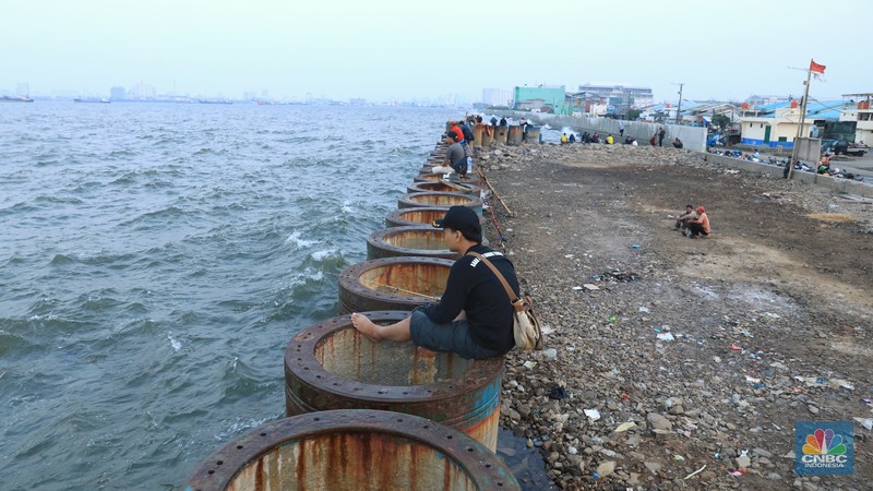 Giant Sea Wall, tanggul raksasa (CNBC Indonesia/Muhammad Sabki)
