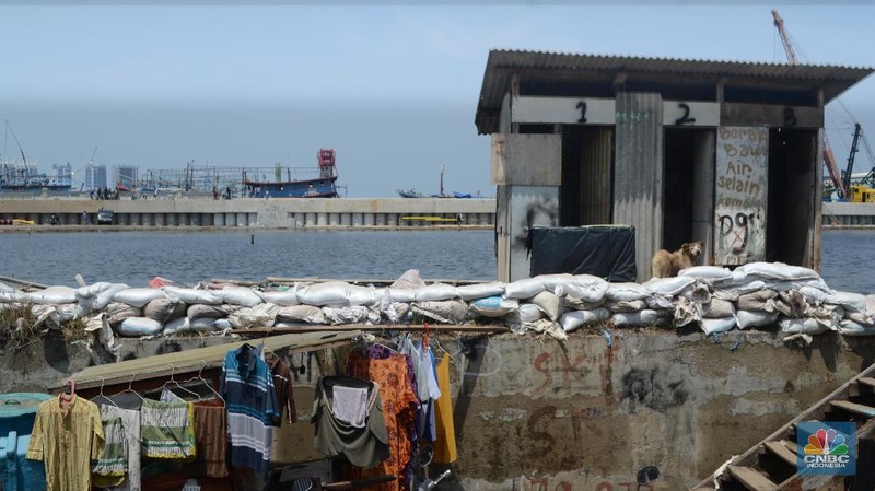 Giant Sea Wall, tanggul raksasa (CNBC Indonesia/Muhammad Sabki)