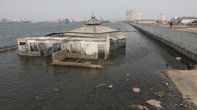 Giant Sea Wall, tanggul raksasa (CNBC Indonesia/Muhammad Sabki)