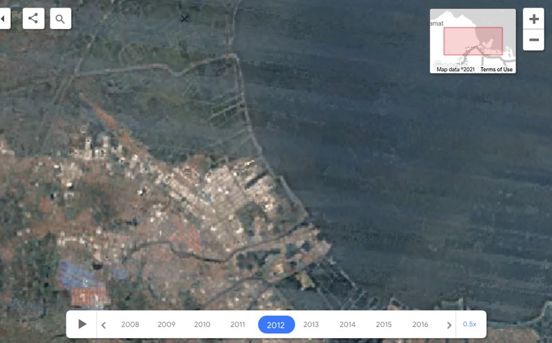 Tangkapan Layar Google Earth Kawasan Dadap, Tangerang, Banten pada Tahun 2008. (Tangkapan Layar Google Earth)