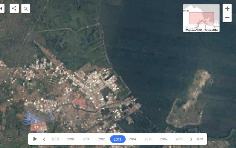 Tangkapan Layar Google Earth Kawasan Dadap, Tangerang, Banten pada Tahun 2008. Tangkapan Layar Google Earth Kawasan Dadap, Tangerang, Banten pada Tahun 2008. (Tangkapan Layar Google Earth)