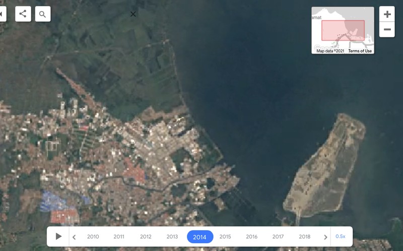 Tangkapan Layar Google Earth Kawasan Dadap, Tangerang, Banten pada Tahun 2008. Tangkapan Layar Google Earth Kawasan Dadap, Tangerang, Banten pada Tahun 2008. (Tangkapan Layar Google Earth)