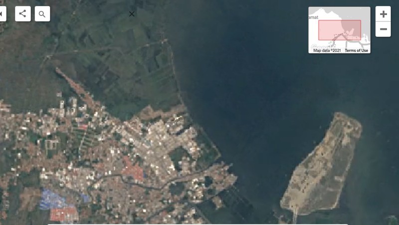 Tangkapan Layar Google Earth Kawasan Dadap, Tangerang, Banten pada Tahun 2008. (Tangkapan Layar Google Earth)
