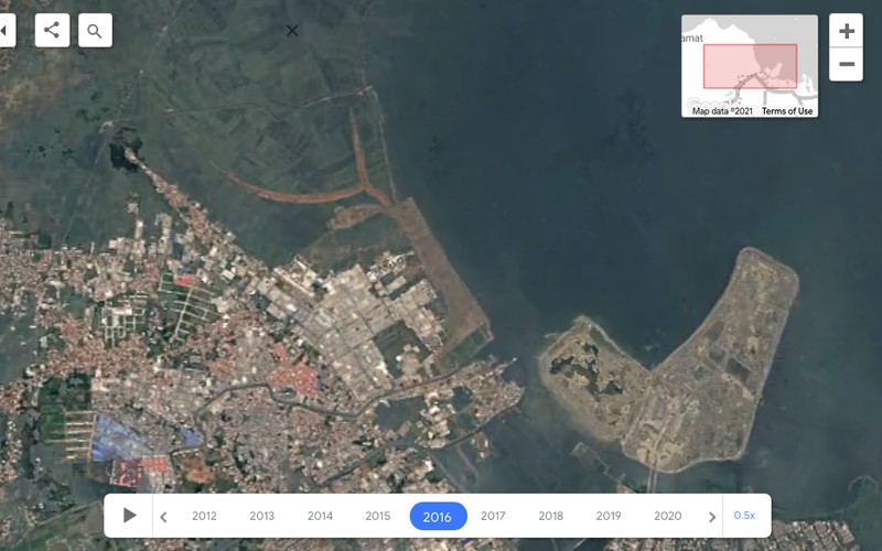 Tangkapan Layar Google Earth Kawasan Dadap, Tangerang, Banten pada Tahun 2008. (Tangkapan Layar Google Earth)