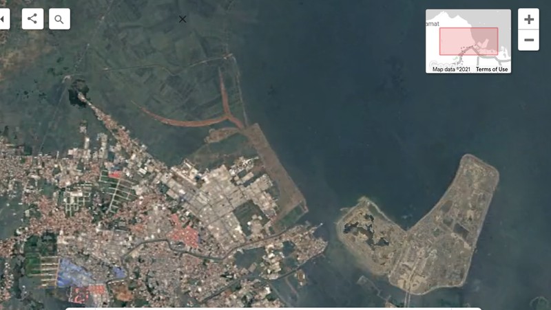 Tangkapan Layar Google Earth Kawasan Dadap, Tangerang, Banten pada Tahun 2008. (Tangkapan Layar Google Earth)