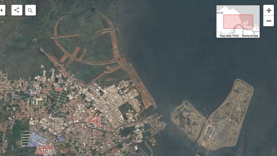 Tangkapan Layar Google Earth Kawasan Dadap, Tangerang, Banten pada Tahun 2008. (Tangkapan Layar Google Earth)