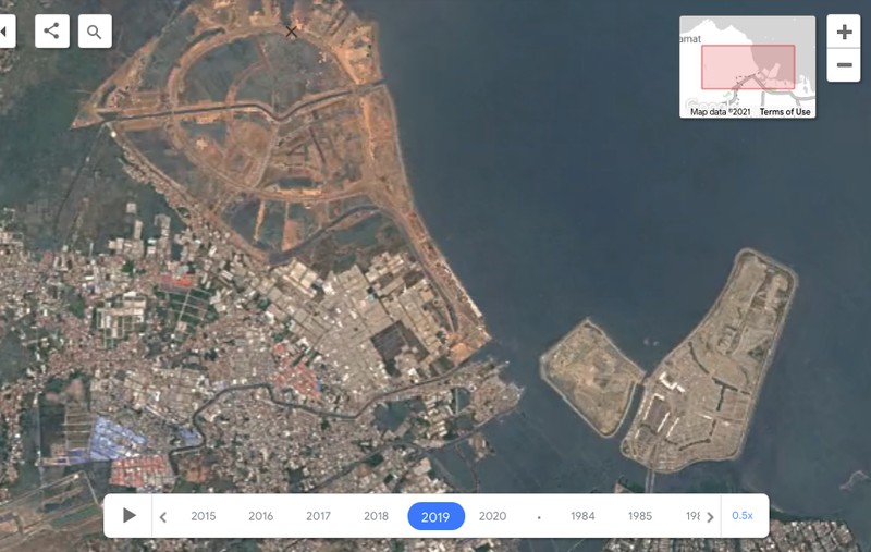 Tangkapan Layar Google Earth Kawasan Dadap, Tangerang, Banten pada Tahun 2008. (Tangkapan Layar Google Earth)