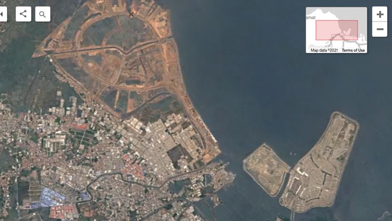 Tangkapan Layar Google Earth Kawasan Dadap, Tangerang, Banten pada Tahun 2008. (Tangkapan Layar Google Earth)