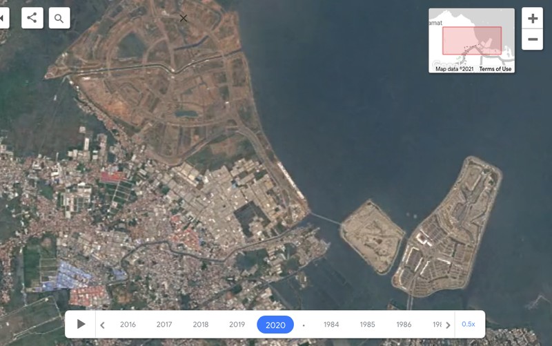 Tangkapan Layar Google Earth Kawasan Dadap, Tangerang, Banten pada Tahun 2008. Tangkapan Layar Google Earth Kawasan Dadap, Tangerang, Banten pada Tahun 2008. (Tangkapan Layar Google Earth)