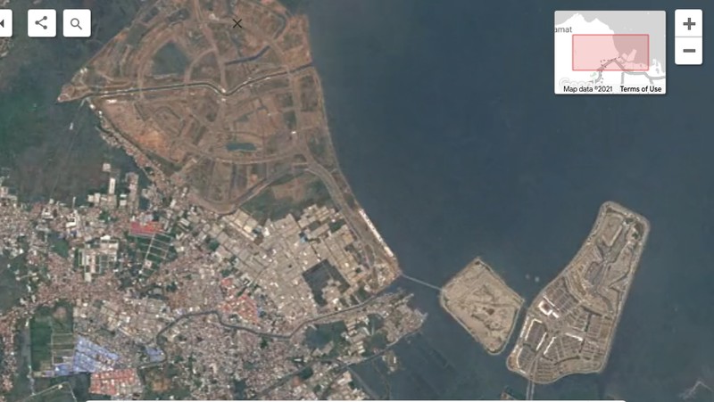 Tangkapan Layar Google Earth Kawasan Dadap, Tangerang, Banten pada Tahun 2008. (Tangkapan Layar Google Earth)