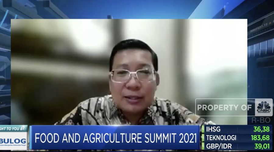Dirut RNI Arief Prasetyo Adi di Acara Food and Agriculture Summit 2021 CNBC Indonesia
