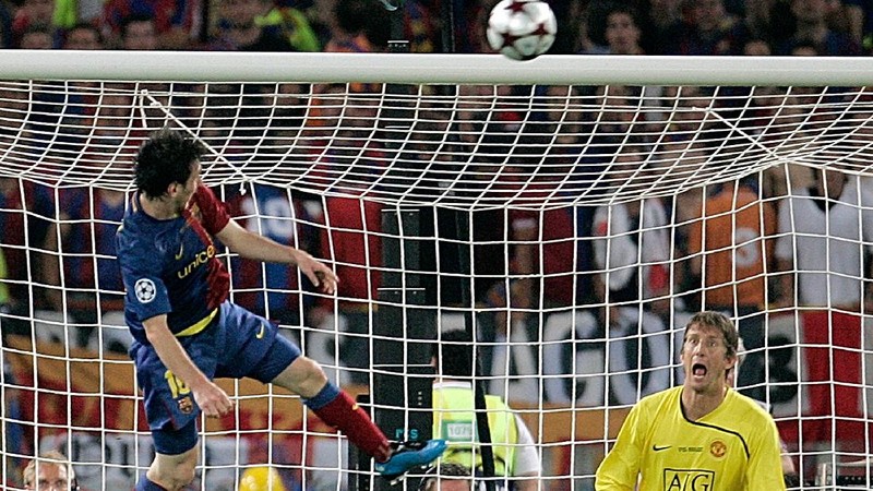 In this combination of six pictures FC Barcelona forward Lionel Messi is seen dashing from his own half past Getafe players before rounding goalkeeper Luis Garcia and scoring from a narrow angle in the 29th minute at the Camp Nou stadium in Barcelona, Spain, Wednesday, April 18, 2007. Messi has drawn further comparisons with Diego Maradona by scoring a near replica of one of the former Argentina captain's most famous goals. Messi emulated Maradona's winner against England in the 1986 World Cup quarterfinals in scoring Barcelona's second goal in a 5-2 win over Getafe in the Copa del Rey semifinals. (AP Photos/Manu Fernandez)