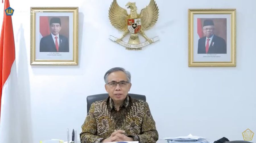 Ketua Dewan Komisioner OJK Wimboh Santoso Saat Konferensi Pers KSSK Triwulan III 2021. (Tangkapan Layar youtube @Kemekeu RI)