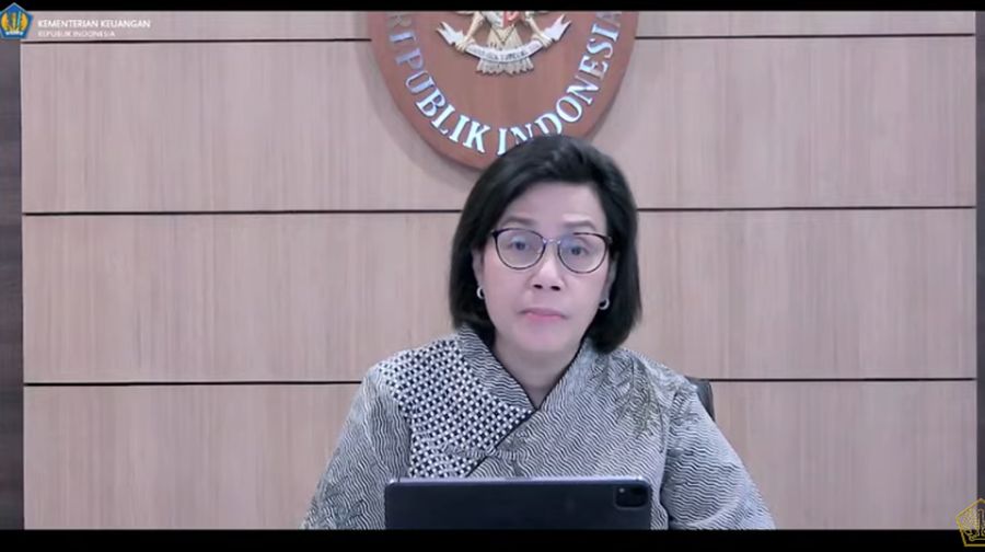 Menteri Keuangan Sri Mulyani Saat Konferensi Pers KSSK Triwulan III 2021. (Tangkapan Layar youtube @Kemekeu RI)