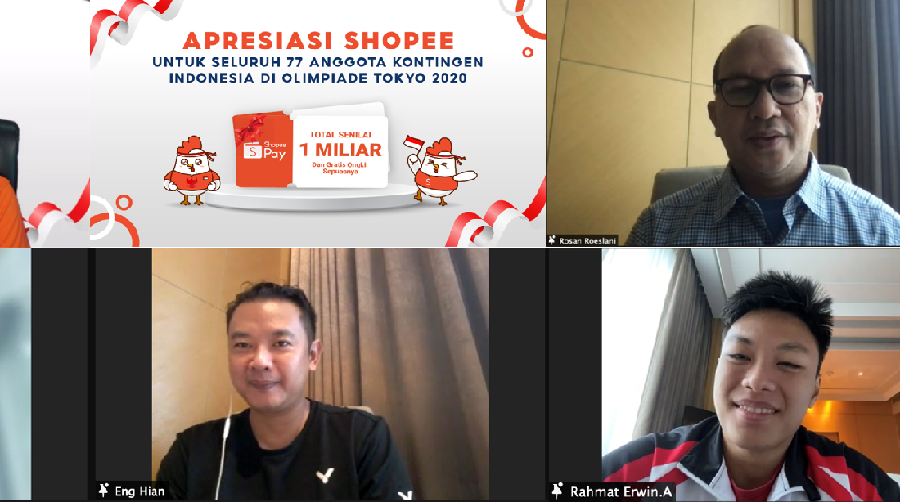 77 pahlawan Indonesia yang akan mendapatkan apresiasi Shopee ini adalah seluruh anggota kontingen Indonesia yang terdiri dari 29 atlet, 25 tim ofisial, 23 personel yang terdiri dari dokter, ahli gizi dan masseur.