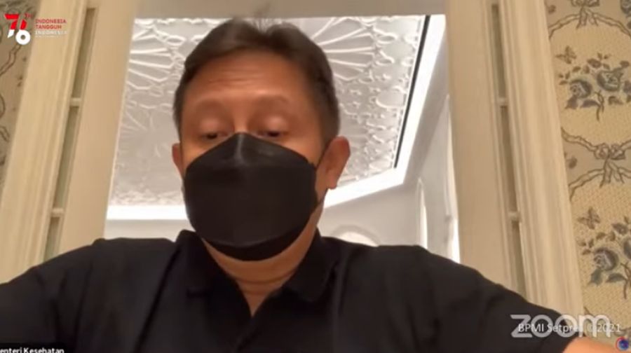 Menkes Budi Gunadi Sadikin Saat Evaluasi dan Penerapan PPKM.   (Tangkapan Layar Youtube Sekretariat Presiden)