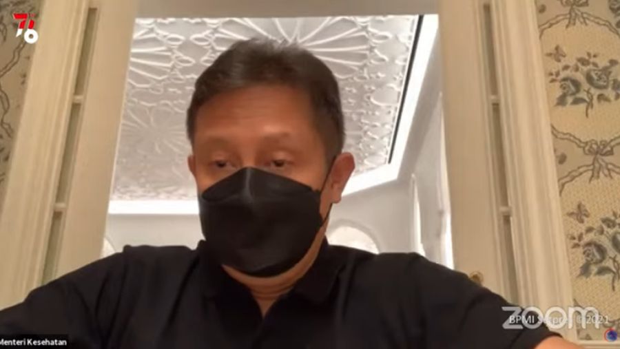 Menkes Budi Gunadi Sadikin Saat Evaluasi dan Penerapan PPKM.   (Tangkapan Layar Youtube Sekretariat Presiden)