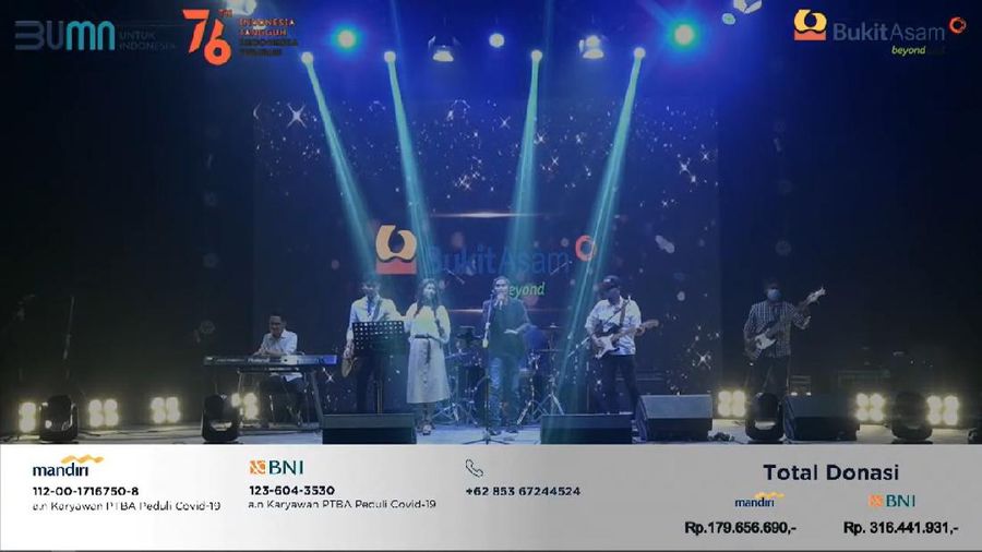 Pegawai PT Bukit Asam Tbk (PTBA), anggota BUMN Holding Industri Pertambangan MIND ID, menggelar konser virtual bertajuk Penggalangan Donasi Pegawai Bukit Asam Peduli pada Sabtu (7/8).