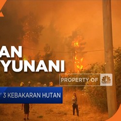 Yunani Dikepung 3 Kebakaran Hutan