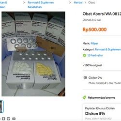 Duh! Obat Aborsi Juga Dijual Bebas di Blibli.com