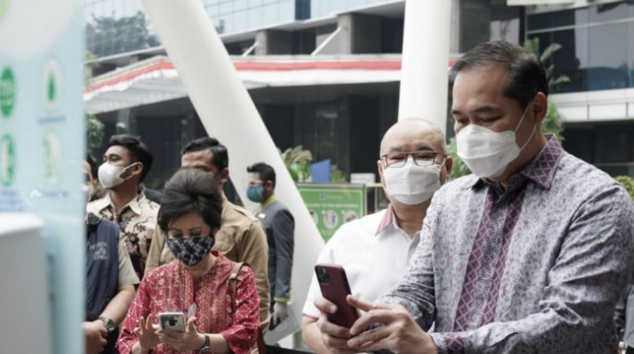 Menteri Perdagangan Muhammad Lutfi berkunjung ke Mal Kokas. (Dok: Twitter Kemendag)