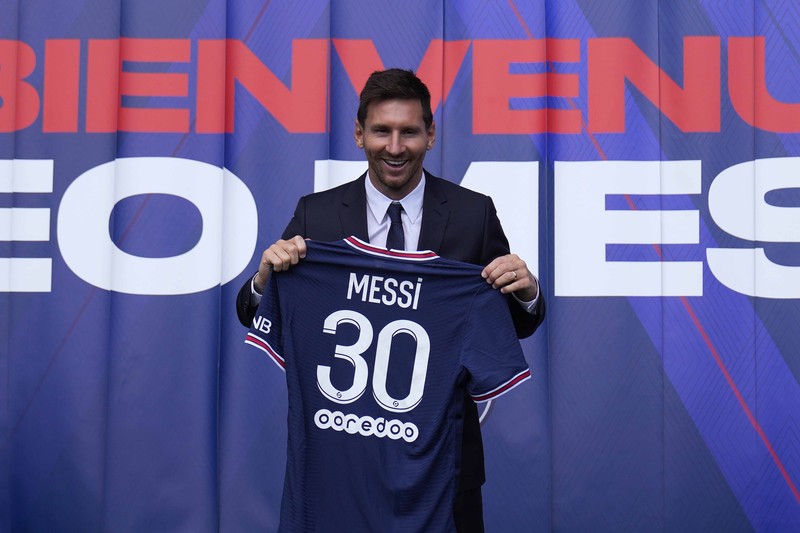 Pemain Paris Saint-Germain (PSG), Lionel Messi. (AP/Francois Mori) Pemain Paris Saint-Germain (PSG), Lionel Messi. (AP/Francois Mori)