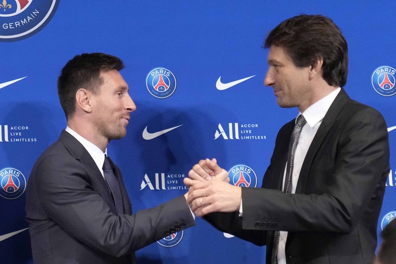 Pemain Paris Saint-Germain (PSG), Lionel Messi. (AP/Francois Mori) Pemain Paris Saint-Germain (PSG), Lionel Messi. (AP/Francois Mori)