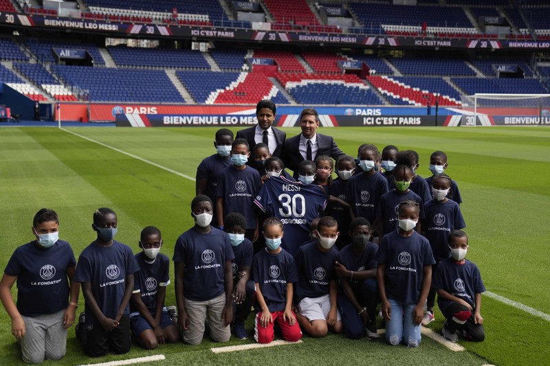 Pemain Paris Saint-Germain (PSG), Lionel Messi. (AP/Francois Mori) Pemain Paris Saint-Germain (PSG), Lionel Messi. (AP/Francois Mori)