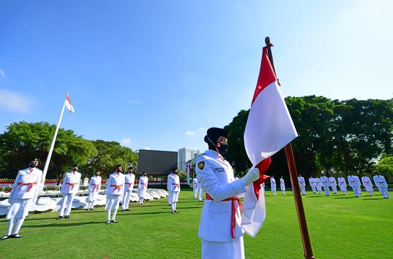 Presiden Joko Widodo Kukuhkan 68 Anggota Paskibraka 2021 (Muchlis Jr - Biro Pers Sekretariat Presiden)