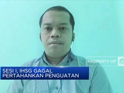 Minim Sentimen Positif, IHSG Sesi I Ditutup di Zona Merah