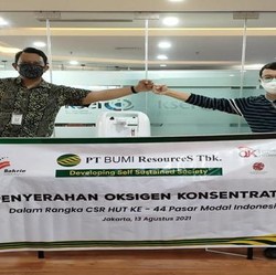 Donasi Oksigen Konsentrator, Kado BUMI untuk HUT Pasar Modal