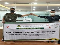 Donasi Oksigen Konsentrator, Kado BUMI untuk HUT Pasar Modal