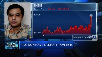 IHSG Rontok, Ditutup Melemah Hampir 1%