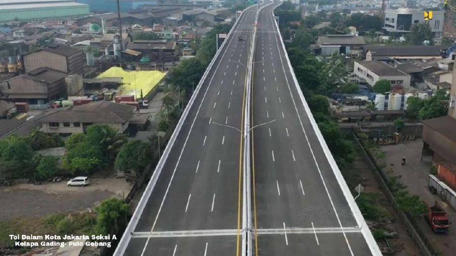 Jalan Tol Layang Dalam Kota Seksi Kelapa Gading - Pulo Gebang sepanjang 9,3 km. (Dok: PUPR)