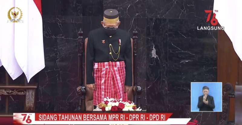 Presiden Jokowi tiba dikomplek Gedung DPR/MPR/DPD RI. (Tangkapan layar youtube DPR RI) Presiden Jokowi tiba dikomplek Gedung DPR/MPR/DPD RI. (Tangkapan layar youtube DPR RI)